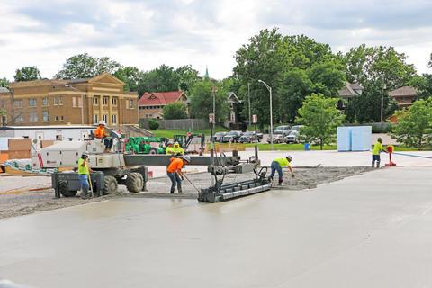 Concrete foundation pour. 